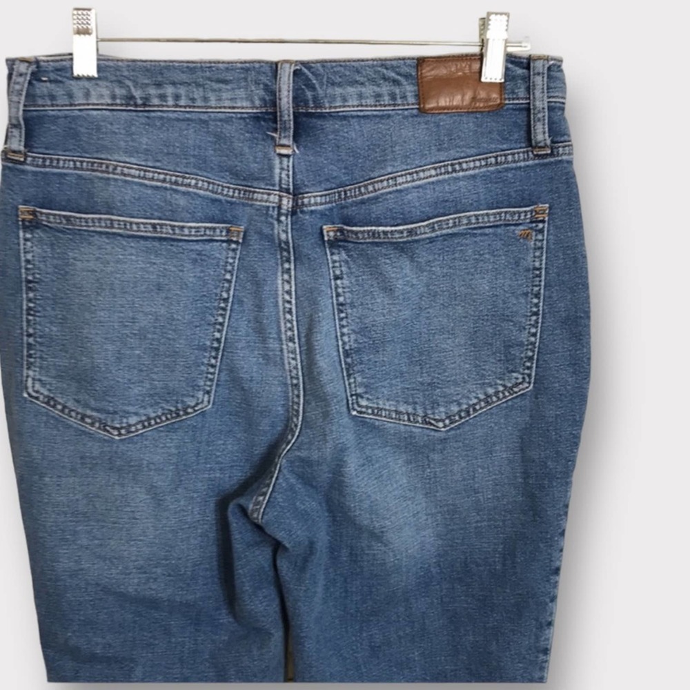 Madewell Women's Slim Demi-Boot Jeans Size 32 NWT Blue Flare High Rise $128 NWT - Picture 11 of 14